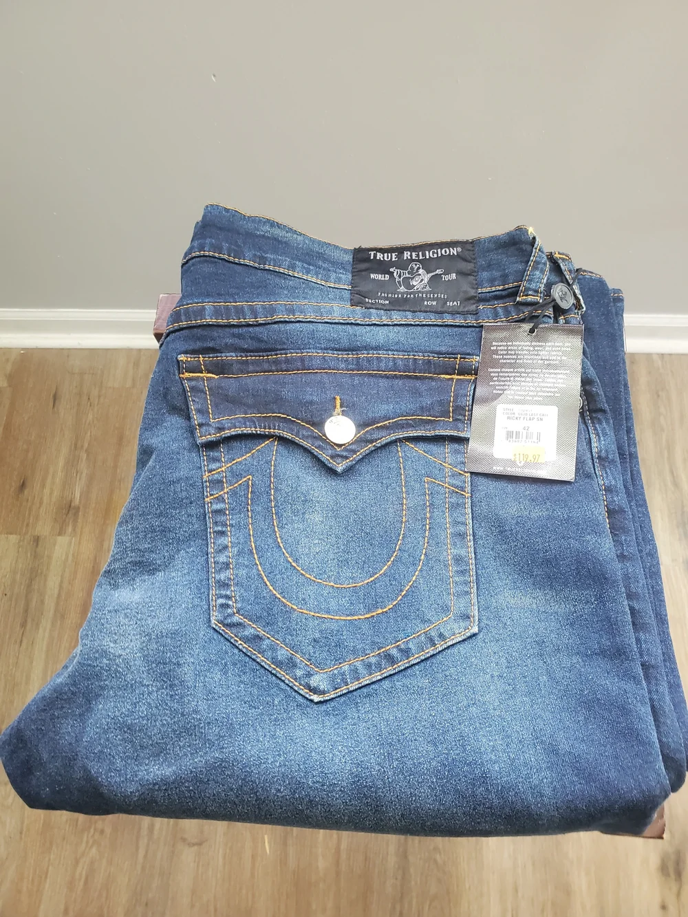 True Religion Men’s Dark Indigo Straight-Leg Jeans